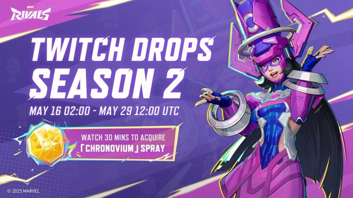 Marvel Rivals Season 2 Twitch Drops chronovium spray