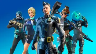 The heroes of Fortnite stand heroically in their Wavebreaker Pack uniforms