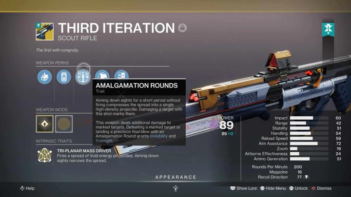 third iteration scout rifle