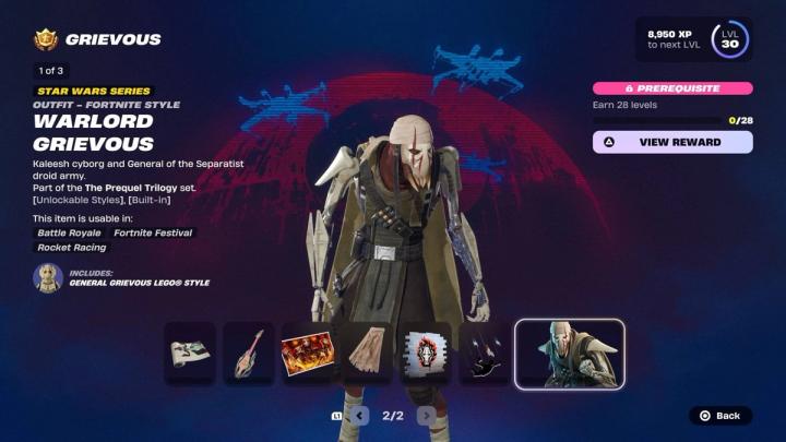Grievous skin