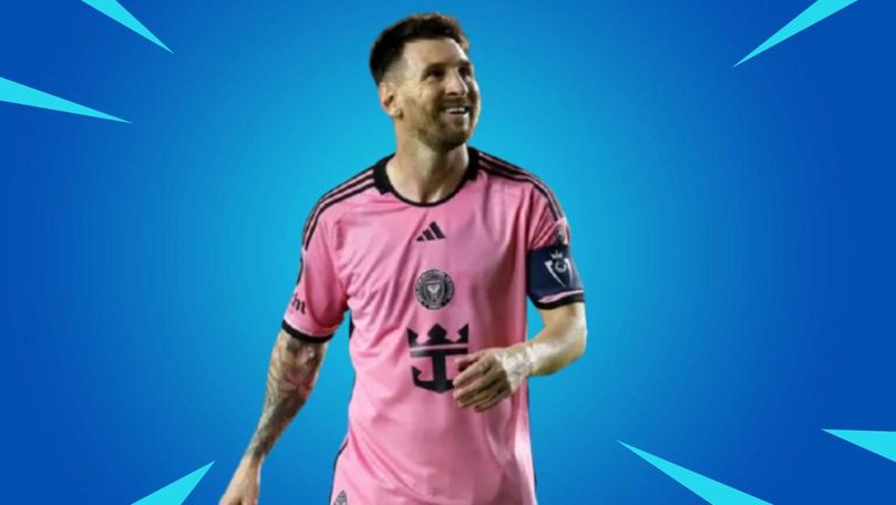 Leo Messi wearing the Inter Miami jersey