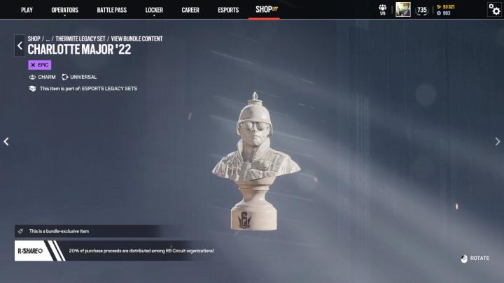Charlotte Major weapon charm