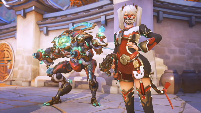 Overwatch 2 D.Va mythic red