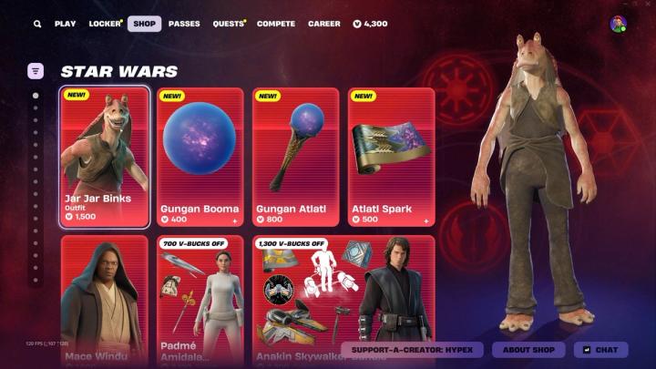 jar jar binks skin fortnite