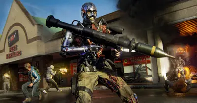 Klaus operator in Black Ops 6 holding a rocket launcher