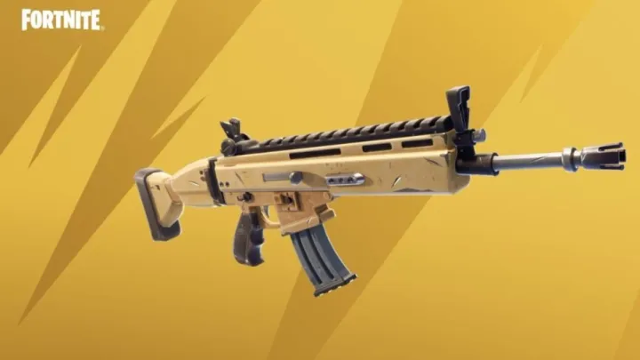 A Fortnite AR with a yellow background