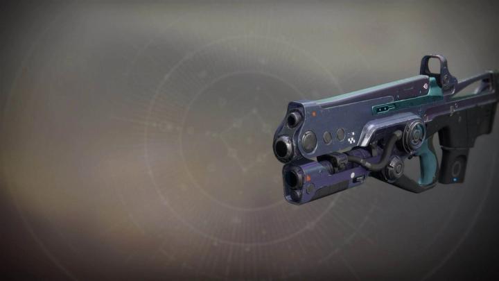 The Hard Light Exotic auto rifle inspection screen in Destiny 2