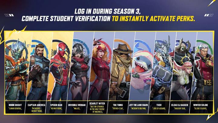 The Marvel Rivals College Perks