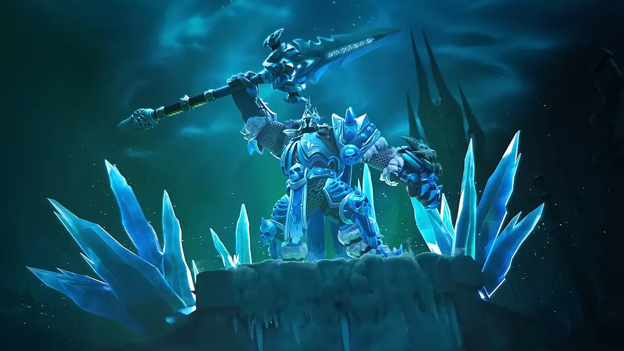 Lich King Reinhardt skin from the Overwatch 2 WoW event trailer