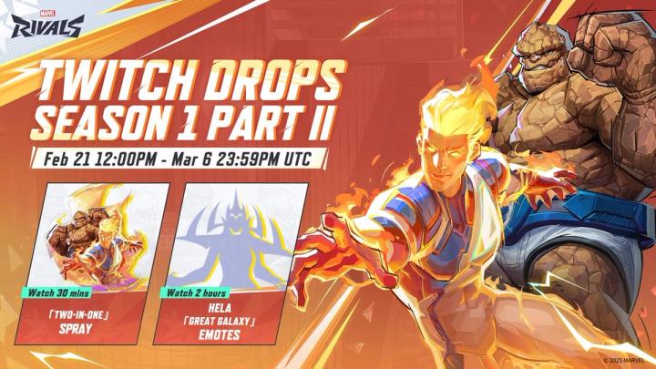 Marvel Rivals Season 1.5 Twitch Drops info