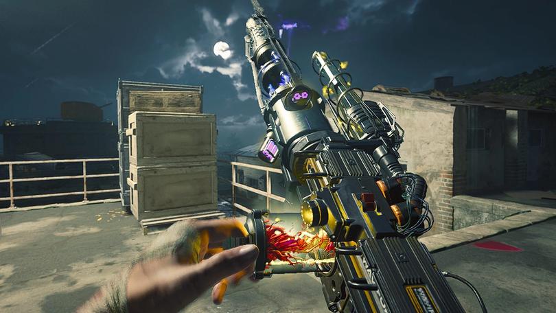Inspecting The Beamsmasher on the Black Ops 6 Zombies map Terminus