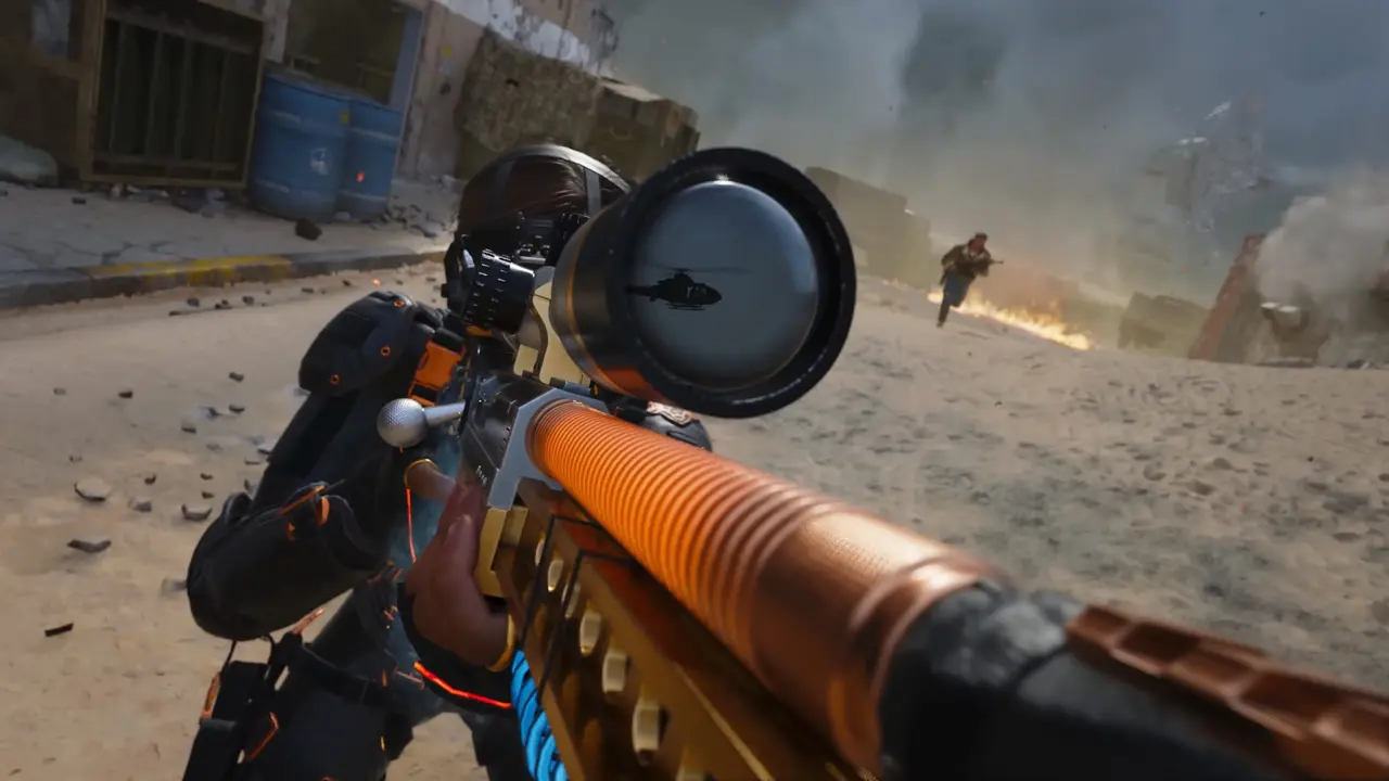 Black Ops 6 operator aiming with her sniper rifle 