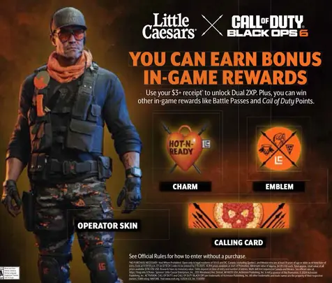 Black Ops 6 Little Caesars promo art