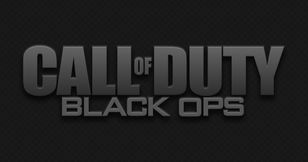 Call of Duty Black Ops logo in a gradient gray color scheme in front of a darker gray background.