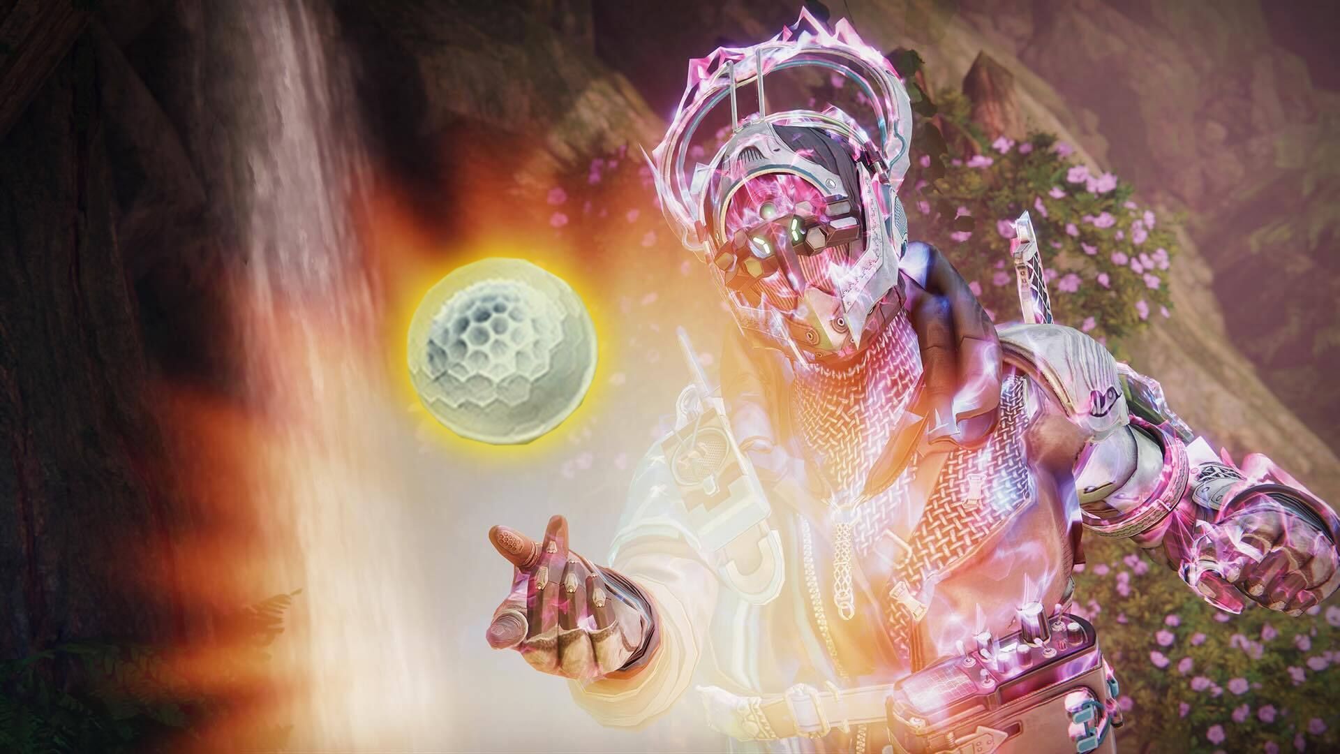 A Prismatic Guardian holding an Ascendant Shard in Destiny 2.