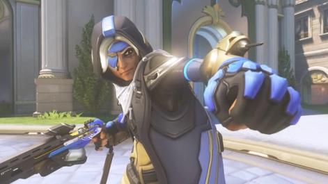 Ana about to shoot her nano in Overwatch 2 Stadium