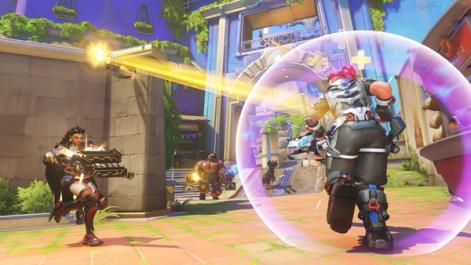 Zarya and Illari from Overwatch 2 battling in Runasapi map