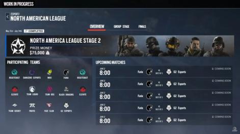 Esports tab Siege
