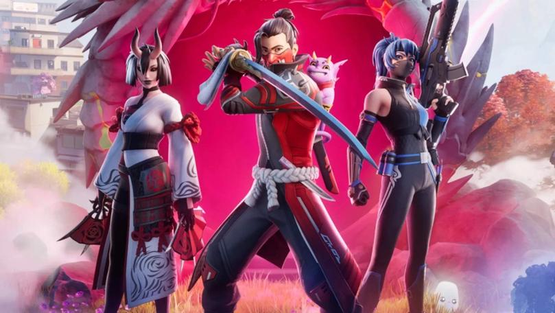 The new heroes of Fortnite doing a cool pose