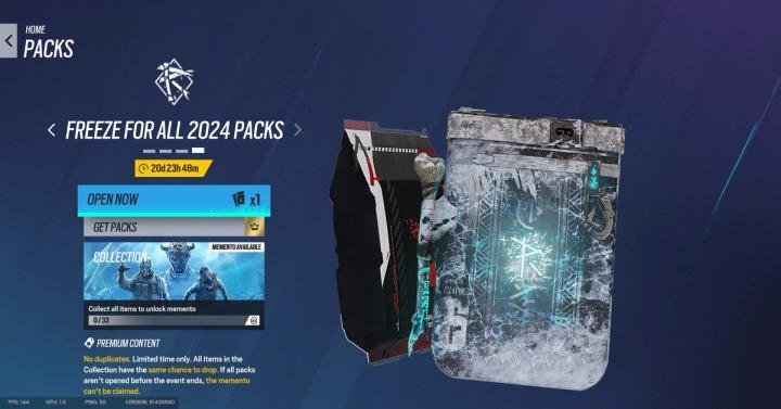 Freeze For All 2024 packs