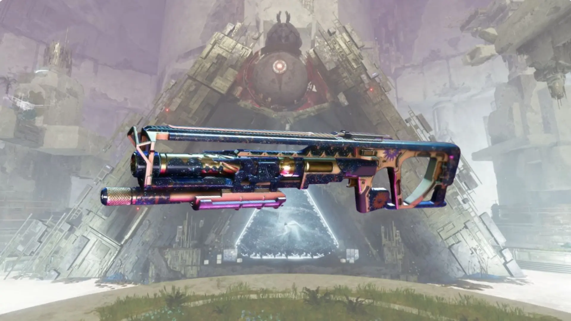 The Arcane Embrace shotgun with the Pale Heart location in Destiny 2