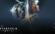 Starfield poster with characters looking up to space