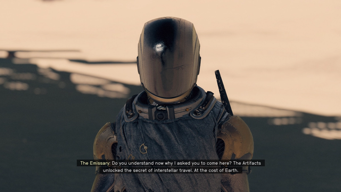 starfield unearthed the emissary dialogue