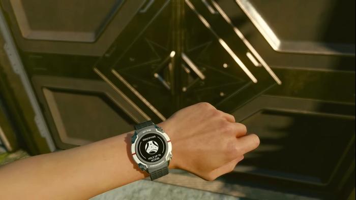 In game first person view of the explorers watch