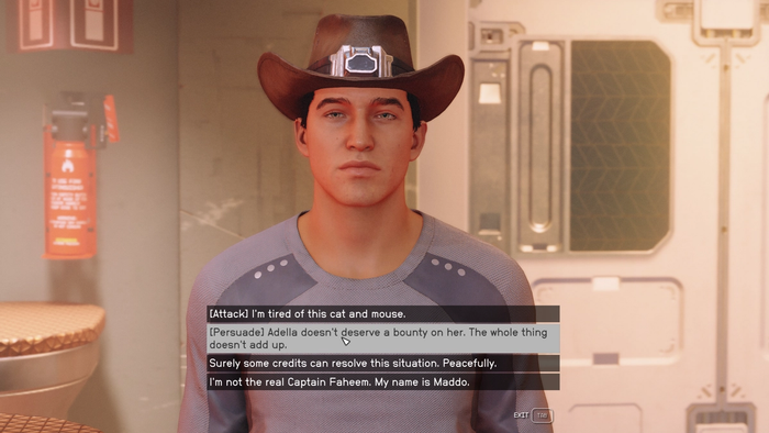 starfield captain's bounty bounty hunter ernesto dialogue