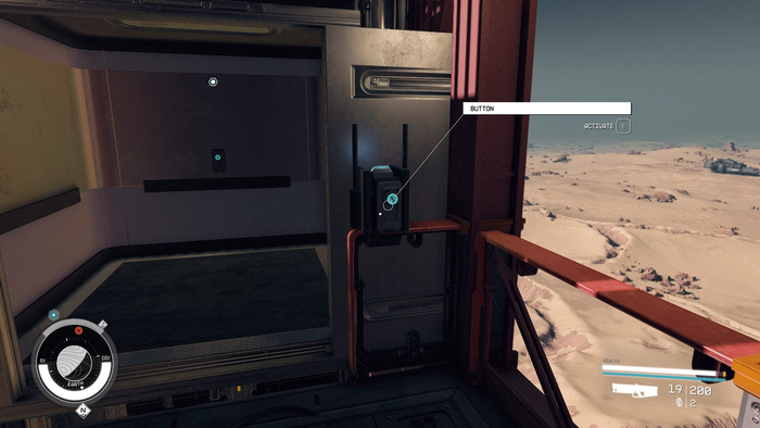 starfield unearthed elevator leading inside
