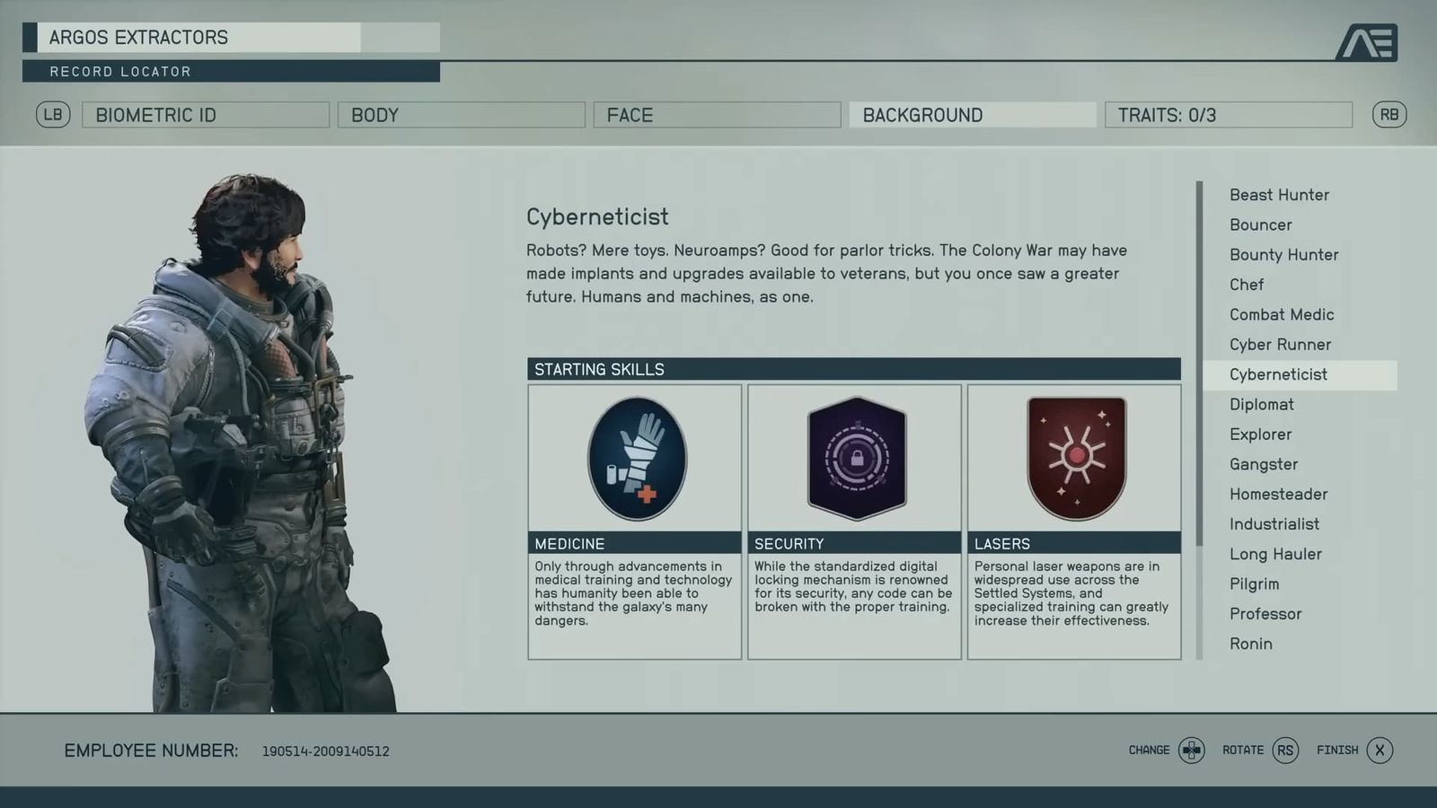 Cyberneticist info and skills in Starfield.