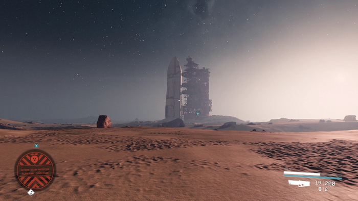 starfield unearthed nasa launch tower far away