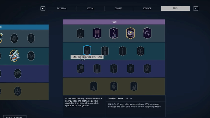 starfield skill level up menu