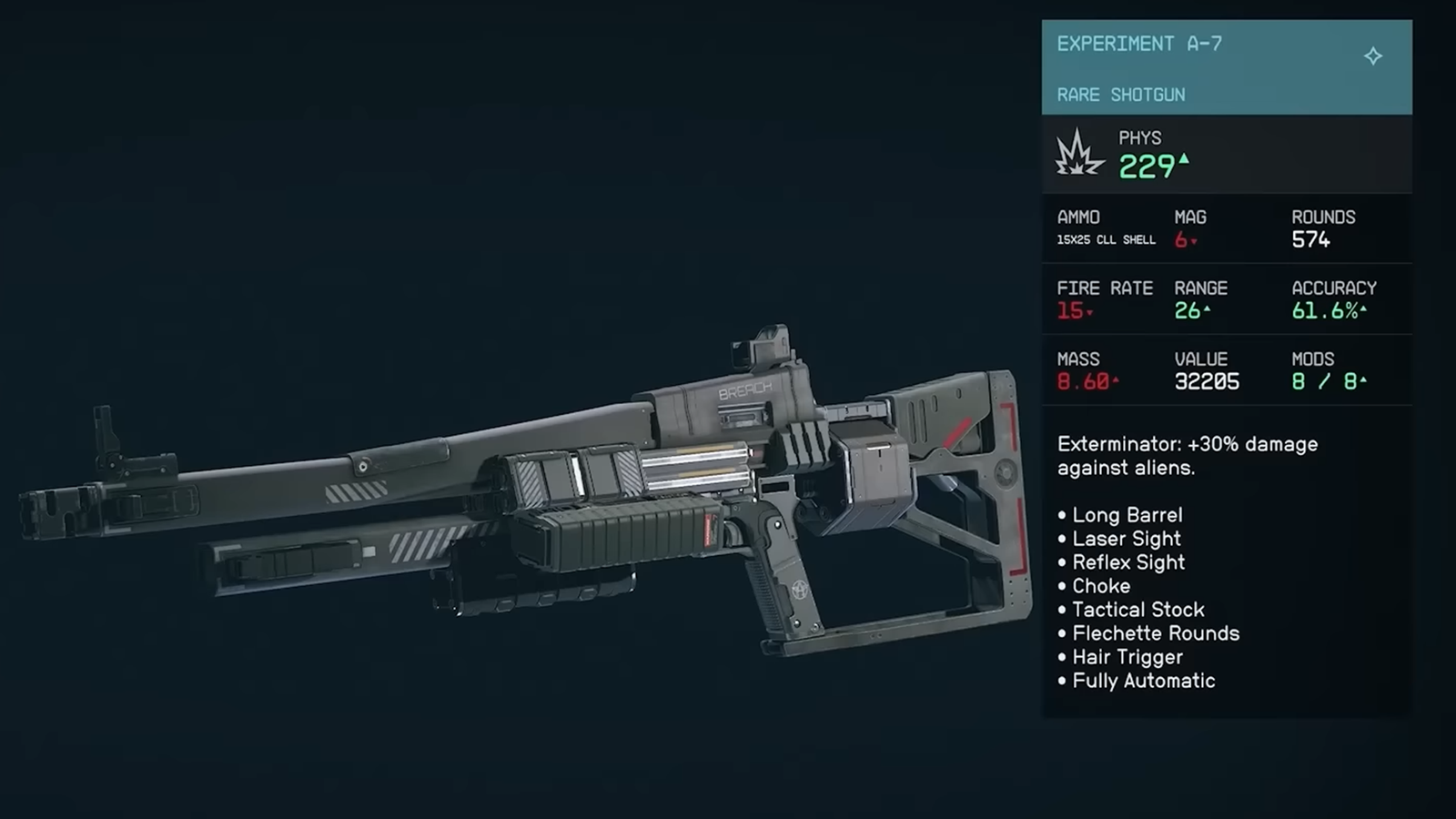 starfield best weapons experiment a-7 shotgun