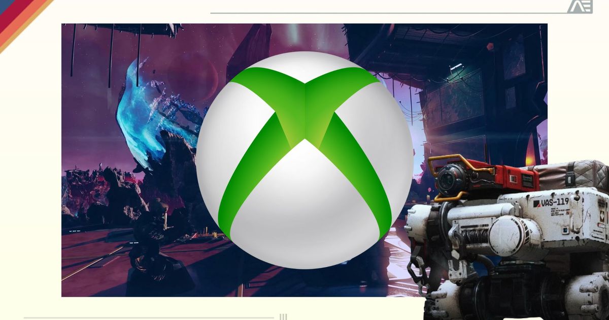 the xbox logo is on a white background next to a robot .