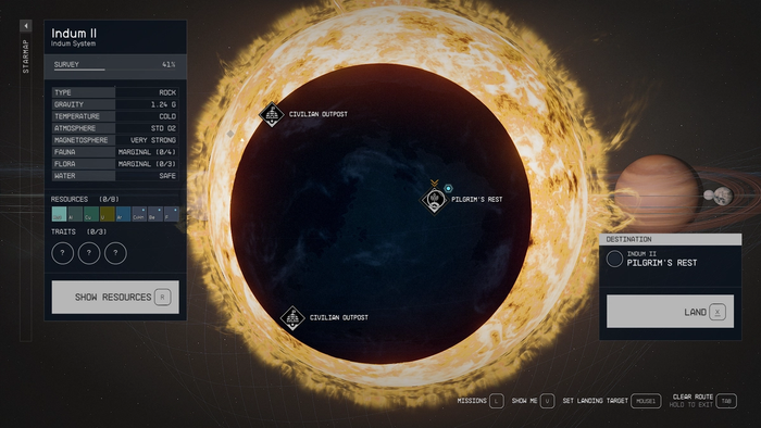 starfield unity quest indum ii pilgrim's rest location
