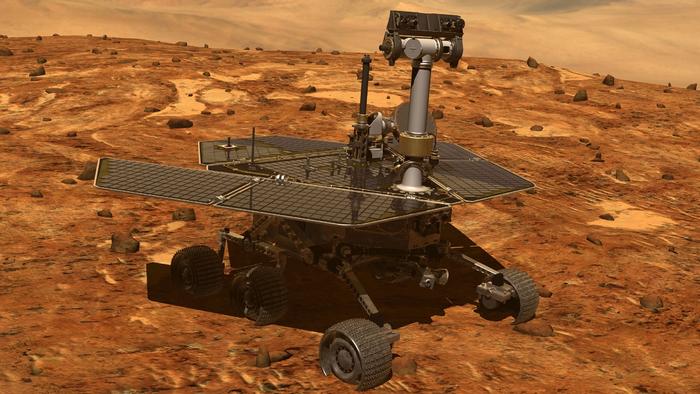 opportunity rover on the ground on mars