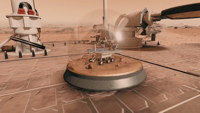 starfield opportunity mars rover snowglobe