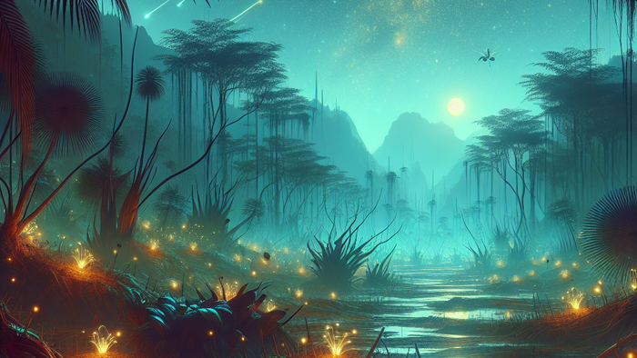 Swamp biome in Starfield in Charybdis II