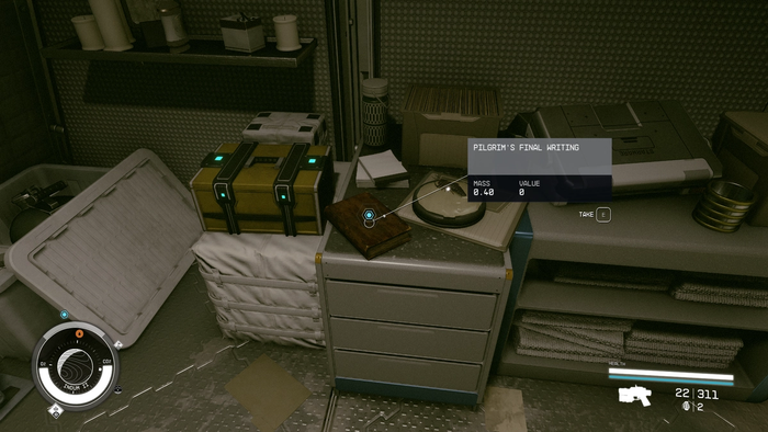 starfield unity quest pilgrim's final writing