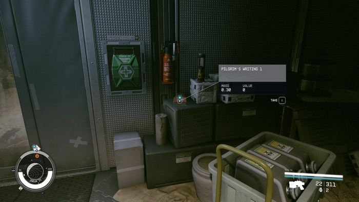 starfield unity quest pilgrim's writing