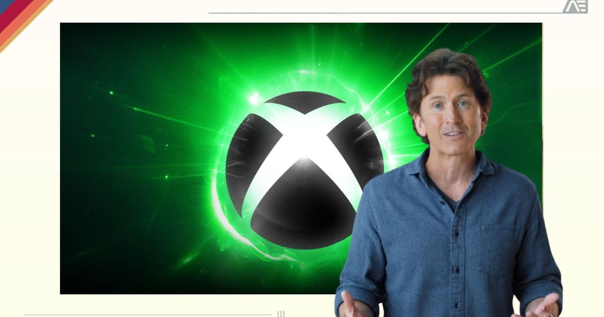 An image of Todd with the glowing Xbox Games Showcase logo