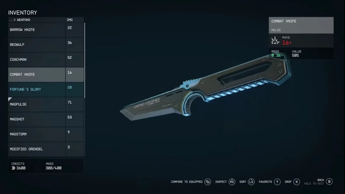 a knife