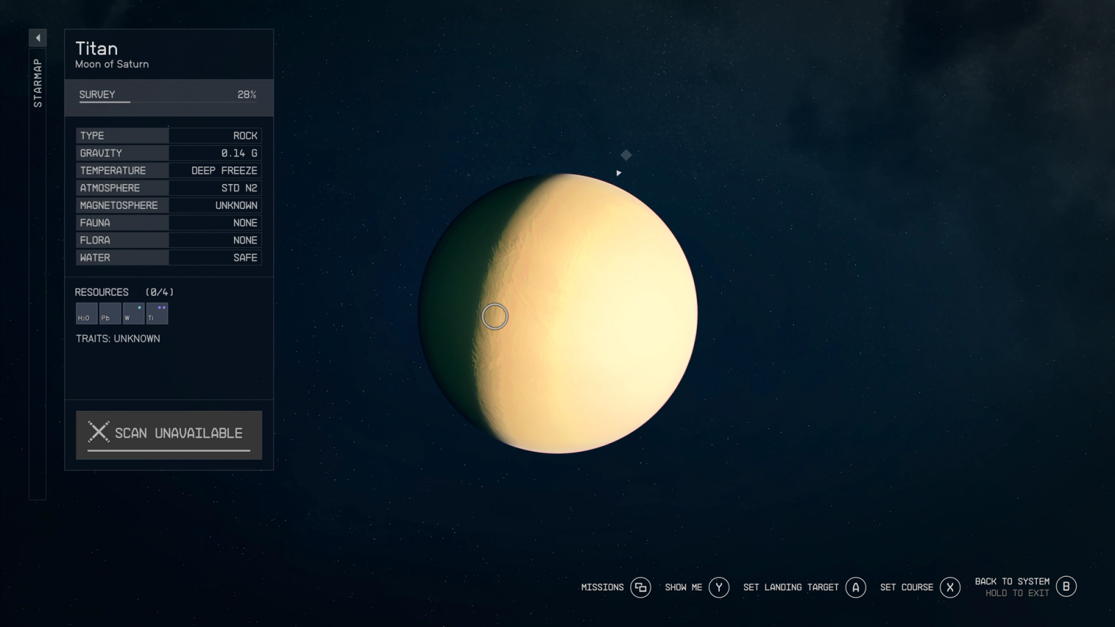 the moon titan is shown