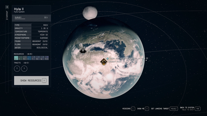 starfield unity quest hyla ii ancient ruins