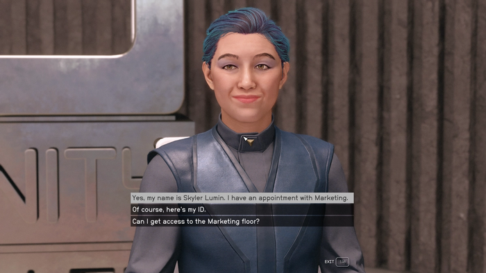 starfield sabotage check in from receptionist