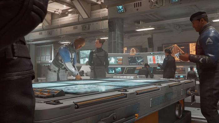 A discussion around a table within a faction