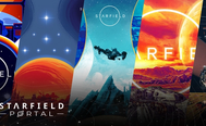 A collection of five art posters for Starfield