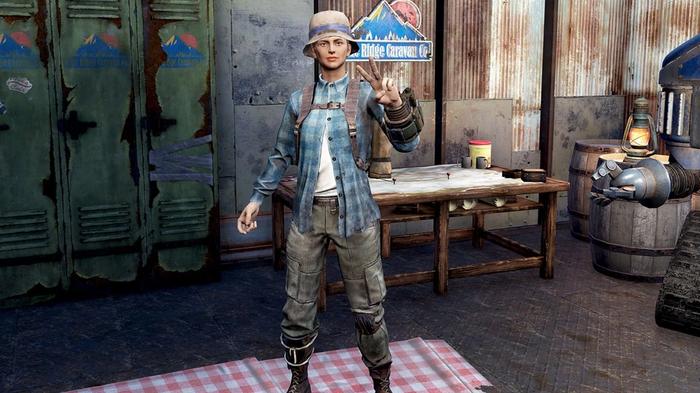 image of a fallout 76 character posing