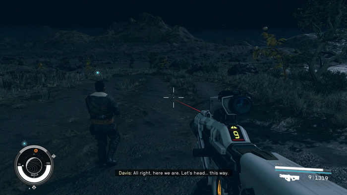 starfield leader of the pack follow davis outside
